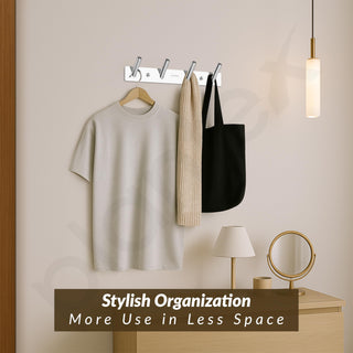 Plantex Wall Hooks for Hanging Cloth/Stainless Steel Towel Hangers/Bathroom Robe Hooks/Door Hangers/Round Wall Hook/Hook Rail for Hanging Keys - 4 Hooks (Pack of 3, Chrome)