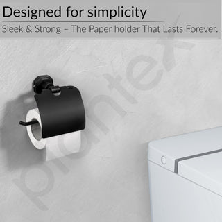 Plantex 304 Grade Stainless Steel Toilet Paper Holder for Bathroom/Toilet Paper Roll Stand/Tissue Holder/Bathroom Accessories - Nipron (Black)