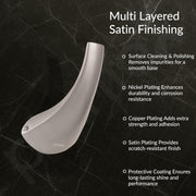 Plantex Smero Pure Brass Made Hooks for Hanging Clothes/Towel Hanger For Bathroom/Robe Hook/Hanger for Living Room - Effect (Satin Matt)