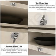 Plantex Cabinet Latch Ã¢â‚¬â€œ Heavy-Duty Hatch Case Bolt for Storage Units, Toolboxes, Kitchen Cabinets & Cupboards - Pack of 1 (Satin)