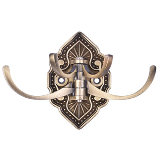 Plantex Antique Robe Hook/Cloth-Towel Hanger/Door Hanger Hook/Wall Hangers for Clothes/Robe Hooks for Bathroom Accessories - (Brass-Zinc)
