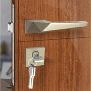 Plantex Mortise Door Lock for Main Door with 3 Computerised Keys/Door Handle Lock for Bedroom, Durable Brass Build/ 3 Years of Warranty (7095 - Satin White)
