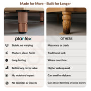 Plantex 3 Inch Sofa Leg for Bed Furniture/Aluminium Sofa Leg for Table/Support Legs/Furniture Leg - Pair of 2 (4 Piece) (DTS-77,Rose Gold)