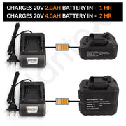 Plantex 21V Battery Charger/Charging Currant 2 Ampier/Power Charger (FA-1201600ST, Black)