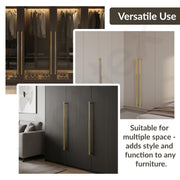 Plantex Stainless Steel & Aluminium Cabinet Handle/600mm Wardrobe Door Handle/Cupboard Pull-Push Handles for Home/Office - Pack of 2 (Brass Antique & Gold)