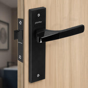 Plantex Heavy Duty Door Lock ÃƒÂ¢Ã¢â€šÂ¬Ã¢â‚¬Å“ Bathroom Door Lock/Mortise 8inch Keyless Plate Handle Set for Home/Bathroom/Store Room/Balcony/Office with Baby Latch (8114, DC-Black & Z-Black)
