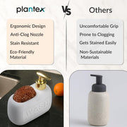 Plantex Ceramic Soap Dispenser with Scruber/Liquid Soap Dispenser/Sink Dish Washing Soap Dispenser Set/Soap Dispenser for Wash Basin Ceramic - Bathroom Accessories