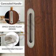 Plantex Sliding Door Handle/Concealed Handle for Sliding Door/224mm Concealed Handle for Wardrobe/Kitchen Cabinet - Pack of 4 (Satin)