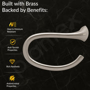 Plantex Smero Pure Brass Towel Hanger for Wash Basin/Hand Towel Hanger/Bathroom Accessories - Effect(Satin Matt)