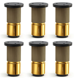 Plantex 3 Inch Sofa Leg for Bed Furniture/Aluminium Sofa Leg for Table/Support Legs/Furniture Leg - Pair of 3 (6 Piece) (DTS-77, Brass Antique & Gold)