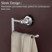 Plantex 304 Grade Stainless Steel Towel Ring/Napkin Hanger for Kitchen/Towel Holder for Wash Basin/Bathroom Accessories, Skyllo (Chrome Finish)