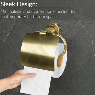 Plantex 304 Grade Stainless Steel Toilet Paper Holder for Bathroom/Toilet Paper Roll Stand/Tissue Holder/Bathroom Accessories - Nipron (Brass Antique)