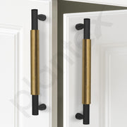 Plantex Cabinet Handle/Kitchen Cabinet Door Handle/Wardrobe/224 mm Cupboard Handle/Door Pull-Push Handle for Home/Office - Pack of 2 (Brass Antique)