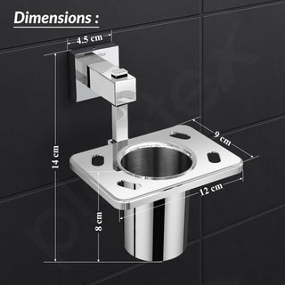 Plantex 304 Grade Stainless Steel Tooth Brush Holder/Tumbler Holder/Bathroom Accessories - Splash (Chrome)