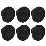 Plantex Knobs for Drawer/Round Drawer Knobs/Knobs for Cabinets/Pull-Push Knobs for Kitchen/Bedroom Drawer - Pack of 6 (DTK-301, Black)
