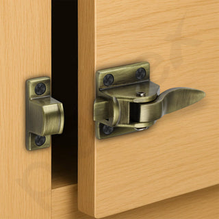 Plantex Cabinet Latch – Heavy-Duty Hatch Case Bolt for Storage Units, Toolboxes, Kitchen Cabinets & Cupboards - Pack of 6 (Brass Antique)