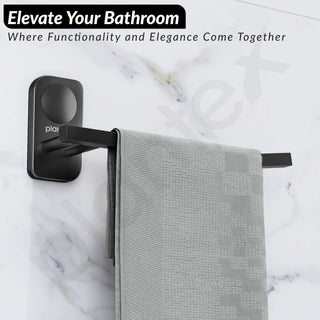Plantex Stainless Steel Napkin Hanger for Washbasin/Napkin Holder for Bathroom/Towel Ring/Bathroom Accessories - Pack of 1 (Black)