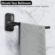 Plantex Stainless Steel Napkin Hanger for Washbasin/Napkin Holder for Bathroom/Towel Ring/Bathroom Accessories - Pack of 1 (Black)