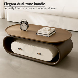 Plantex Knobs for Drawer/Drawer Knobs/Oval Knob for Cabinets/Drawer Handle/Pull-Push Knob for Kitchen/Bedroom Drawers - Pack of 1 (SH-432, Rose Gold & Grey)