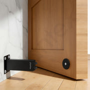 Plantex Stainless Steel Wall-Mounted Magnetic Door Stopper/Door Magnets to Hold Door/Door Catcher for Wooden Door - Pack of 1 (Matt Black)