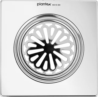 Plantex 304 Grade Stainless Steel Bathroom Drain Cover/Floor Drain/Drainage Cover/Bathroom Drain Jali (6x6 inches) - Chrome