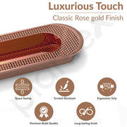 Plantex Sliding Door Handle/Concealed Handle for Sliding Door/96mm Concealed Handle for Wardrobe/Kitchen Cabinet - Pack of 2 (Rose Gold)