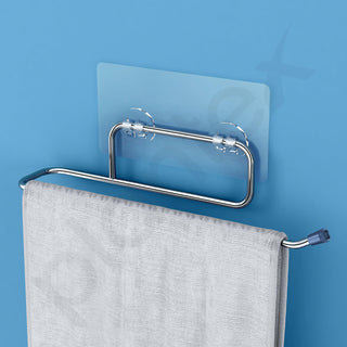 Plantex Self Adhesive Stainless Steel Towel Holder/Towel Hanger/Towel Ring for Bathroom/Napkin Holder/Bathroom Accessories - Pack of 1 (Chrome)
