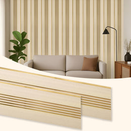 Plantex Louvers Panel for Wall/8 Feet Wall Panels/3D Charcoal Panel for Interior Walls Décor - Pack of 10 Covers - 80 Sq. Ft, Size-1 Feet x 8 Feet (YD-1203)