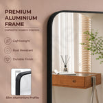 Plantex Aluminium Frame Mirror for Wall/Rectangle Wall Mount Mirror for Bedroom/Dressing Room/Living Room/Entryway - (20x28 Inch-Black)