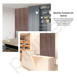 Plantex Wall Panel/Charcoal Louver Panel for Wall with Size - 6 Inch x 8 Ft/Durable, Lightweight, and Stylish Panels for Office/Hotel/Ideal for Walls & Ceilings - Pack of 1 (6001/128)