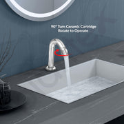 Plantex Pure Brass Mouth-Flow Swan Neck Pillar Cock Water Tap/Tabletop Basin Tap with Teflon Tape/7 Year Warranty (MAG-1203-Chrome)