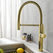 Plantex Solid Brass Kitchen Sink Mixer Tap | Hot & Cold Water Single Lever With 360Ãƒâ€šÃ‚Â° Swivel Spout | Gold (8982)