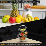 Plantex Stainless Steel 3 Step Swing Fruit and Vegetable Basket/Fruit Basket/Vegetable Basket for Kitchen and Dining Table