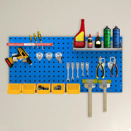 Plantex Metal Peg board for Wall/Storage Pegboard for Tools/Peg Board Tool Organizer for Garages Workshop Home/For Power Tool & Hand Tools - Wall Mount (90 x 45 cm)