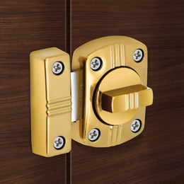 Plantex Heavy Duty Baby Latch for Bathroom/Door Latch Lock for Toilet/Door Stopper for Bathroom/Bathroom Accessories -Pack of 1 (PVD Gold)