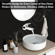 Plantex Pure Brass Bib Cock for Bathroom/Long Body Taps/Wall Mount Tap for Wash Basin with Teflon Tape & Wall Flange - Pack of 1 (Chrome, 3225)