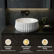 Plantex Ceramic Basin/Countertop Vessel Sink/Tabletop Wash Basin/Washbasin for Bathroom with 10 Years Glaze Warranty by Plantex (White Glossy - 14 x 14 x 5 Inch)