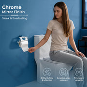 Plantex Toilet Paper Holder for Bathroom/304 Grade Stainless Steel Tissue Paper Roll Holder/Bathroom Accessories - Pack of 1 (Regent, Chrome)