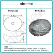 Plantex Ceramic Wash Basin for Bathroom/Table Top Ceramic Basin/Washbasin for Hotel/Restaurant (Marble Finish - 18 x 15 x 7 inch)