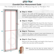 Plantex WPC Doors for Bathroom (30 mm - Thickness)/Termiteproof Bathroom Door/2.5x6.75 Feet Wooden Finished Door for Home/Balcony/Office/Kitchen, Density-550 (30x81 inch,24 kg- Ember Pattern)