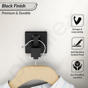 Plantex Stainless Steel Robe Hook for Bathroom/Door Hanger Hook/Wall Towel Hook/Bathroom Accessories - Pack of 1, Aqua (Black)