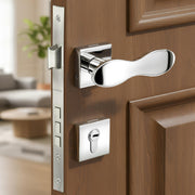 Plantex Main Door Lock/Mortise Lock for Door with 3 Years of Warranty - Robust Door Lock for Home with Brass Lock Body & Cylinder(7020 - Chrome)