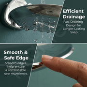 Plantex J4 Stainless Steel Wall Soap Holder for Bathroom/Soap Holder for Kitchen/Soap Stand for Bathroom/Bathroom Accessories (Chrome Finish) Angel