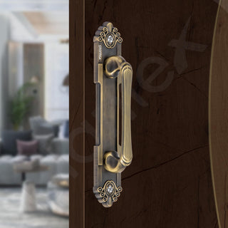 Plantex Heavy Duty 8 Inch Main Door Handle/Pull Push Handle for Home & Hotel/3 Years Warranty Pack of 1 (294,Brass Antique Finish)