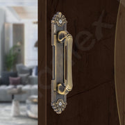 Plantex Heavy Duty 8 Inch Main Door Handle/Pull Push Handle for Home & Hotel/3 Years Warranty Pack of 1 (294,Brass Antique Finish)