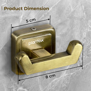 Plantex 304 Grade Stainless Steel Robe Hook/Napkin Hanger/Hook for Hanging Towel in Bathroom/Living Room - Decan (Brass Antique)