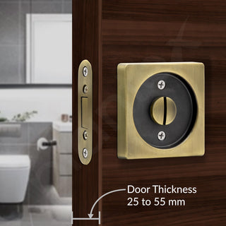 Plantex Door Lock Latch/Baby Latch for Bathroom/Door Latch Lock/Door Chitkani Home/Bedroom - (DTM-620, Brass Antique and Black)