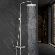 Plantex Shower Panel for Bathroom/Full Set with Head and Hand Shower with Adjustable Clamp and 304 Stainless Steel Hose Pipe - (Chrome)