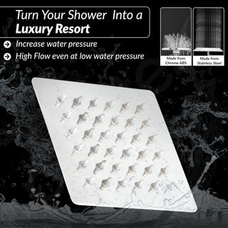 Plantex Stainless Steel Shower Head 100 mm with Water Saving Nozzle/Shower for Bathroom/Rain Shower Head for Bathroom without Arm-(Ultra Slim-Chrome)