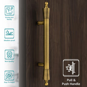 Plantex Heavy Duty Main Door Handle - 14 Inch Pull-Push Handle for Glass & Wooden Doors - Pack of 1 (Brass Antique) - 3 Years Warranty